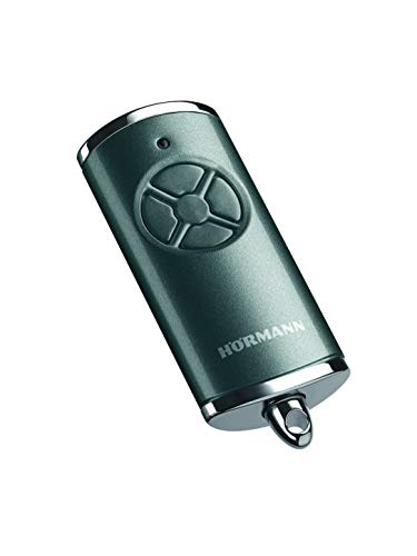 Hörmann hand-held transmitter HSE 4 BS (frequency 868 MHz, high-gloss Frozen Grey, garage door opener with chrome caps, batteries, dimensions 28 x 70 x 14 mm, including key ring) 4511569 on sale